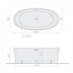 SCHEDA TEC. EDEN 150X76XH60